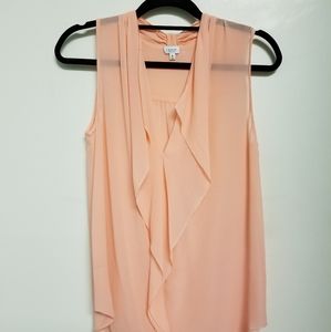 Aritzia silk coral sleeveless blouse medium